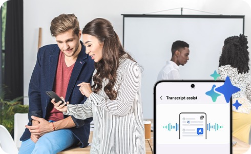 Transcript Assist của Samsung chuyển cuộc trò chuyện đã ghi âm thành văn bản và bản tóm tắt