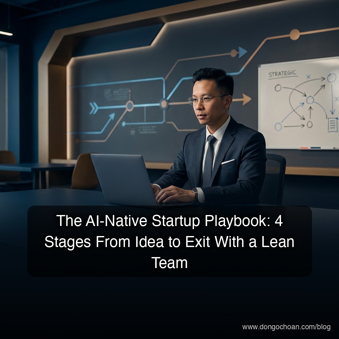 Playbook Startup AI-Native: 4 Giai Đoạn Từ Ý Tưởng Đến Exit Với Đội Siêu Gọn