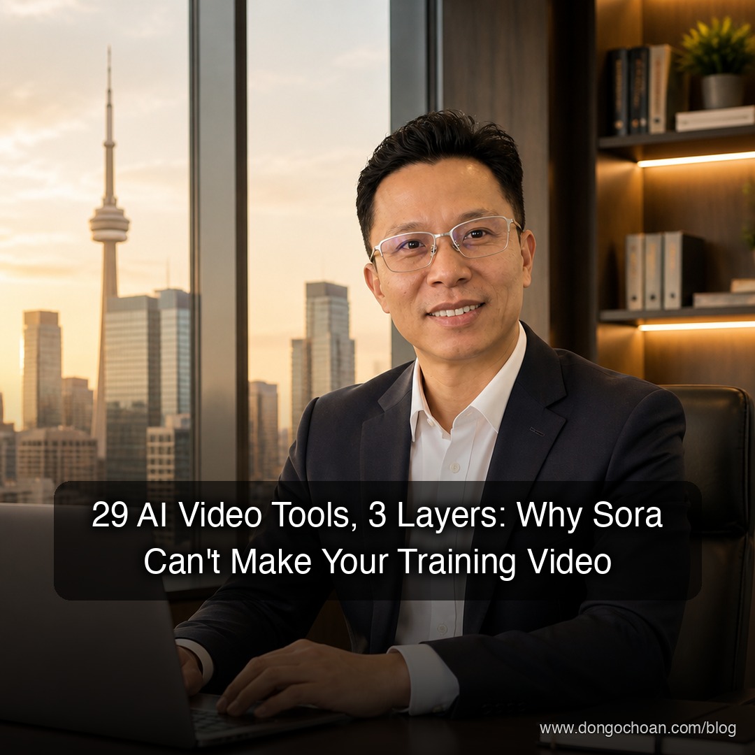 29 Công Cụ AI Tạo Video, 3 Tầng: Vì Sao Sora Không Làm Được Video Đào Tạo Của Bạn