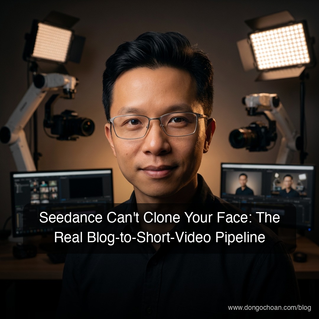 Seedance không clone được khuôn mặt bạn: Pipeline biến bài viết thành video ngắn thật sự