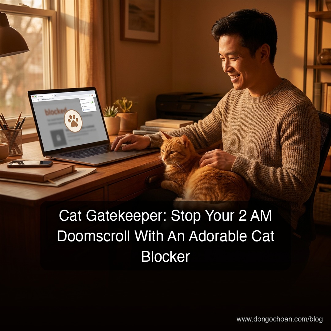 Cat Gatekeeper: Chặn Doomscrolling Bằng Một Chú Mèo Dễ Thương