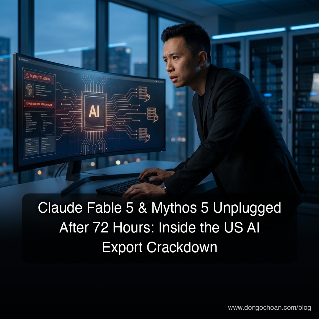 Claude Fable 5 & Mythos 5 Bị "Rút Phích Cắm" Sau 72 Giờ: Giải Mã Lệnh Cấm Xuất Khẩu AI Của Mỹ