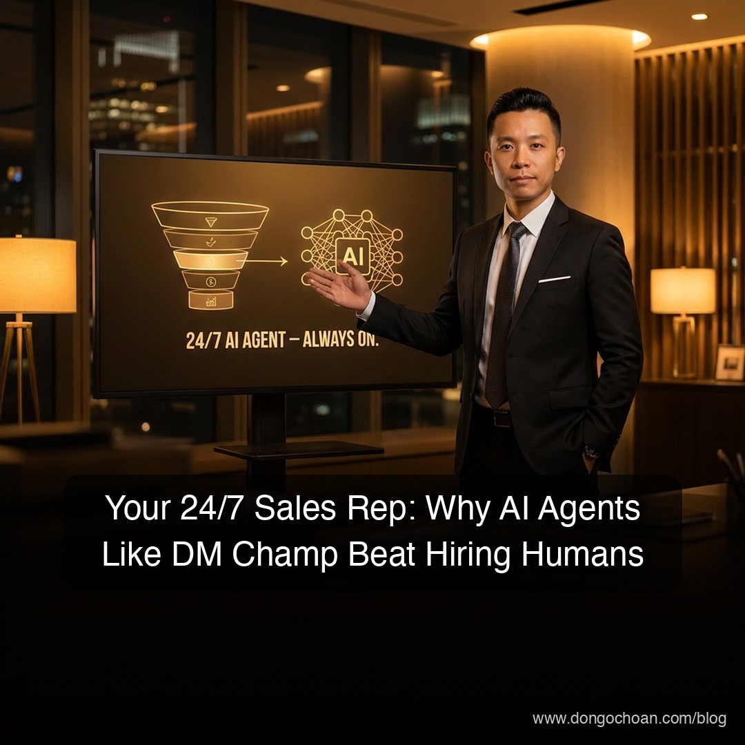 Nhân Viên Sale 24/7: Tại Sao AI Agents Như DM Champ Thắng Hiring Người