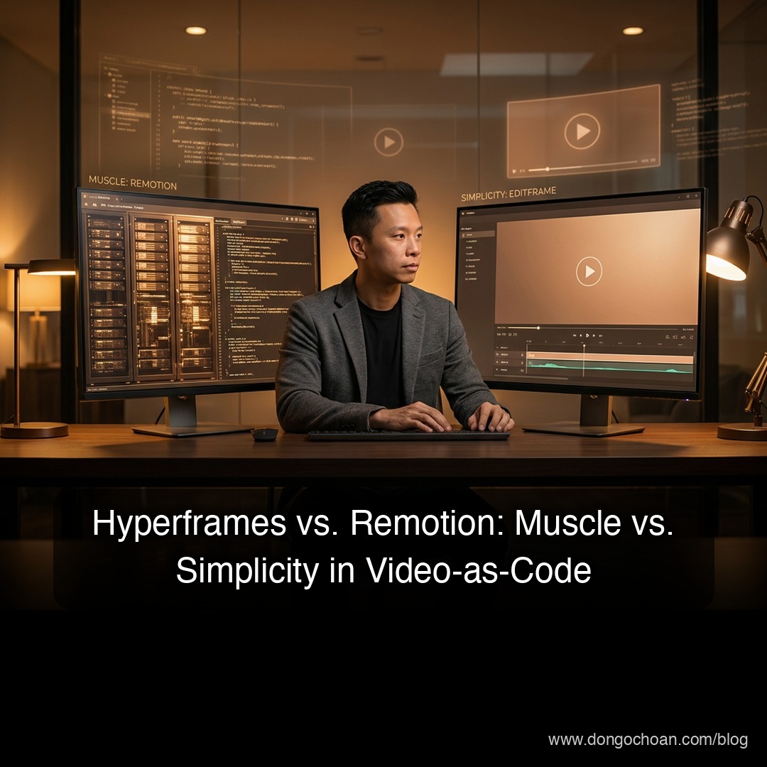 Hyperframes vs. Remotion: Khi Code Trở Thành Đạo Diễn – Chọn “Cơ Bắp” Hay “Tinh Gọn”?