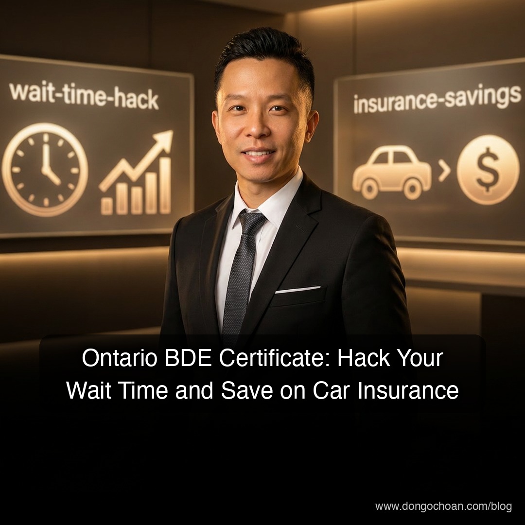 Chứng chỉ BDE tại Ontario: Bí kíp "hack" thời gian và tiết kiệm tiền bảo hiểm xe