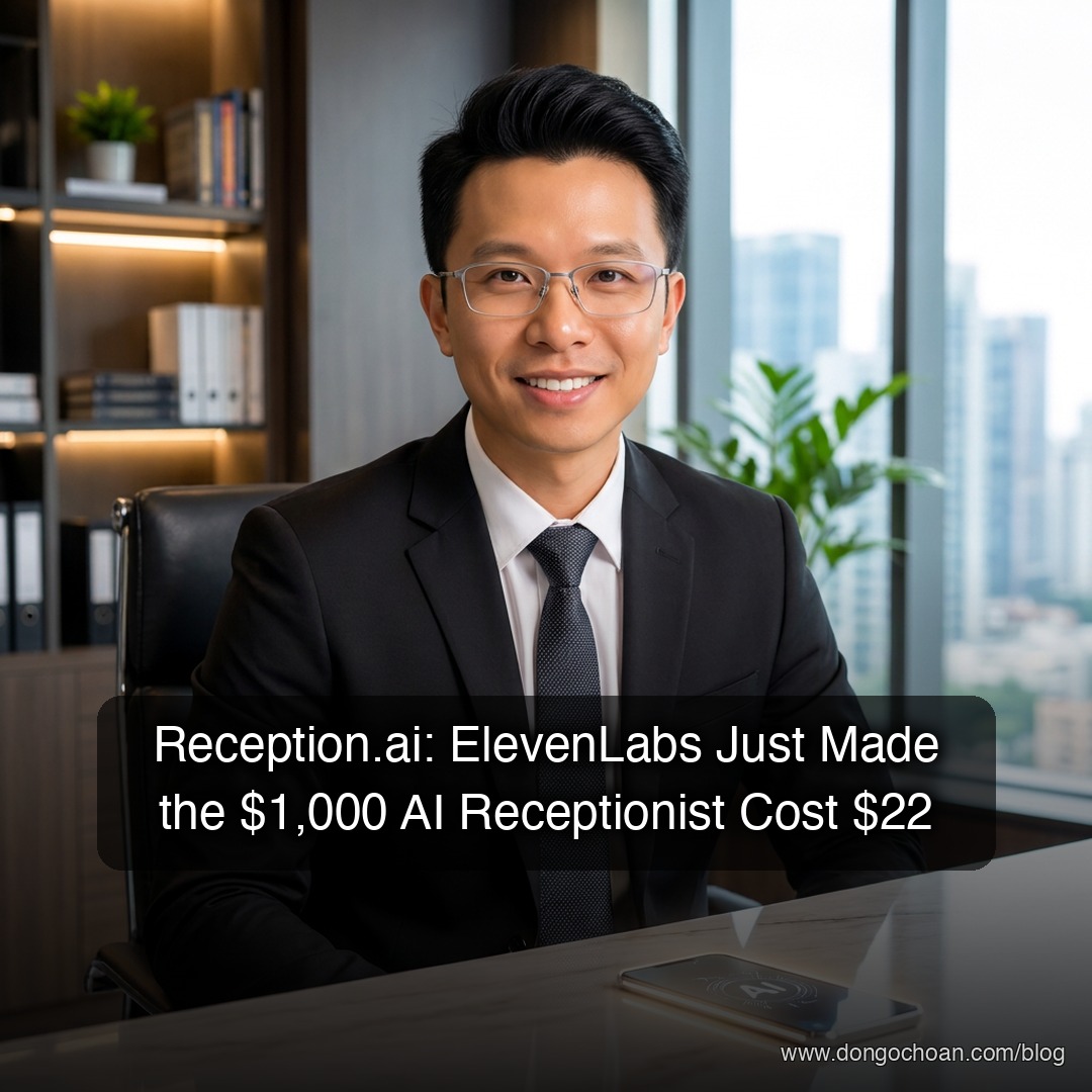 Reception.ai: ElevenLabs vừa biến con AI lễ tân giá $1.000 xuống còn $22