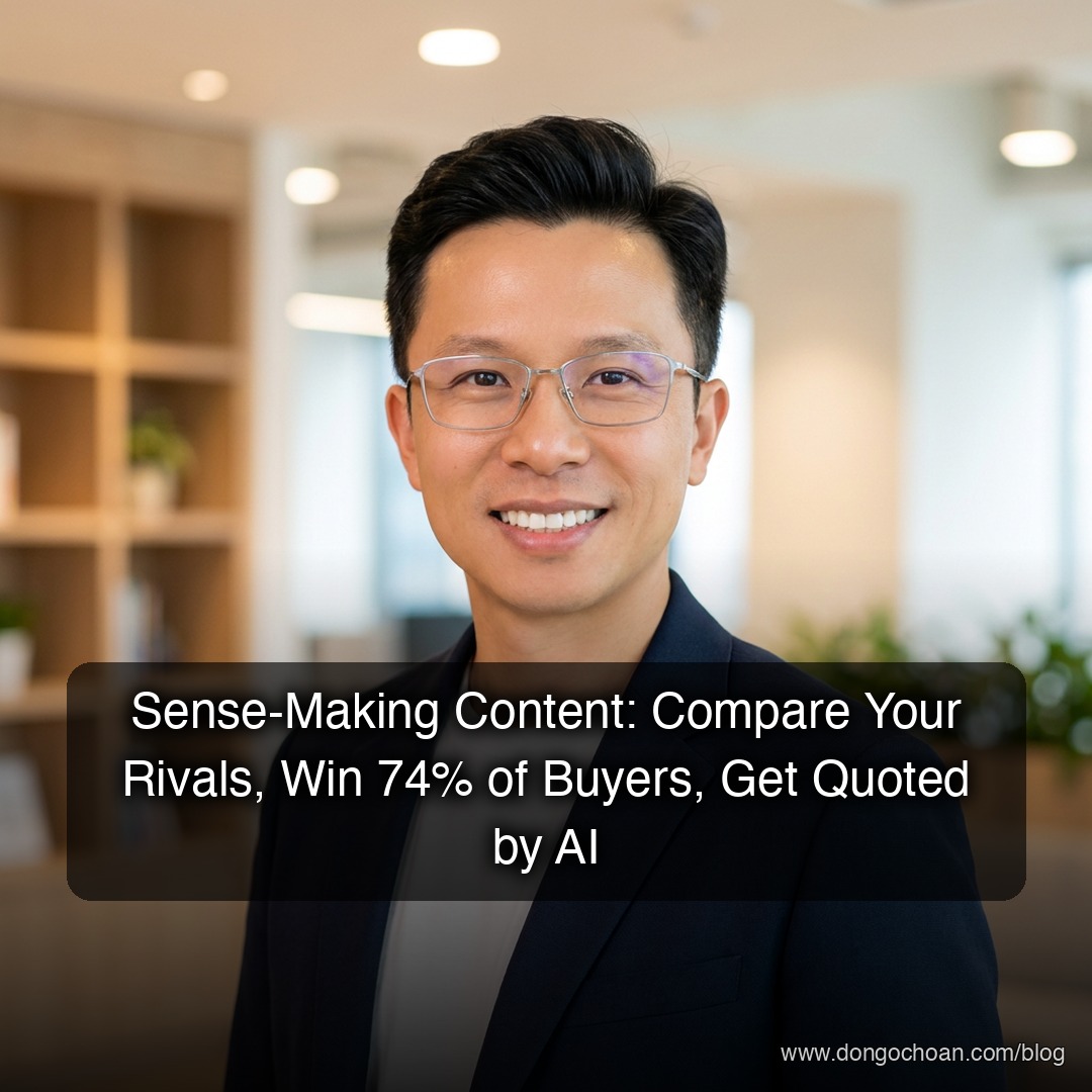 Content Sense-Making: So sánh cả đối thủ để thắng 74% người mua và được AI trích dẫn