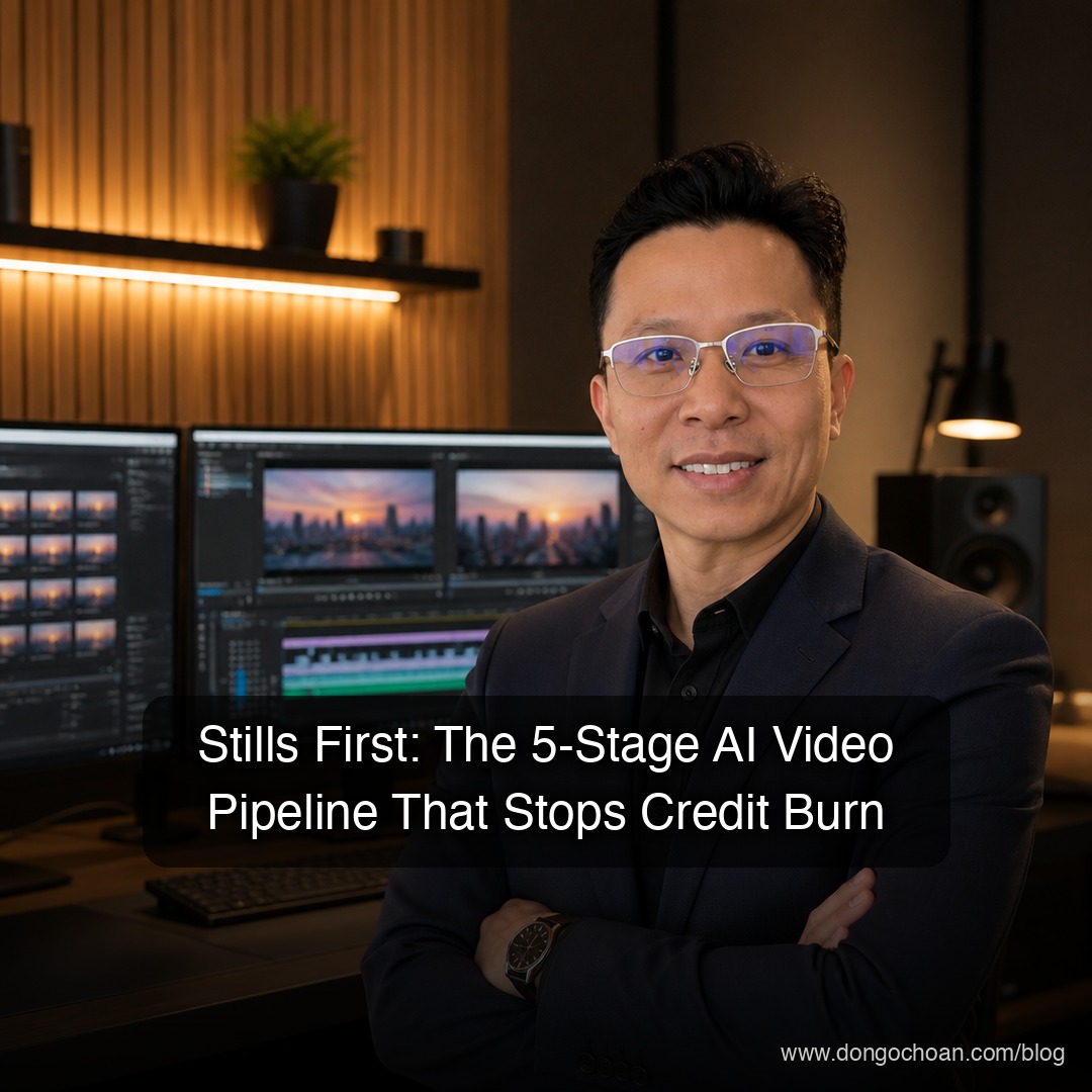 Tạo Ảnh Trước, Dựng Video Sau: Quy Trình 5 Giai Đoạn Chặn Đốt Credit AI