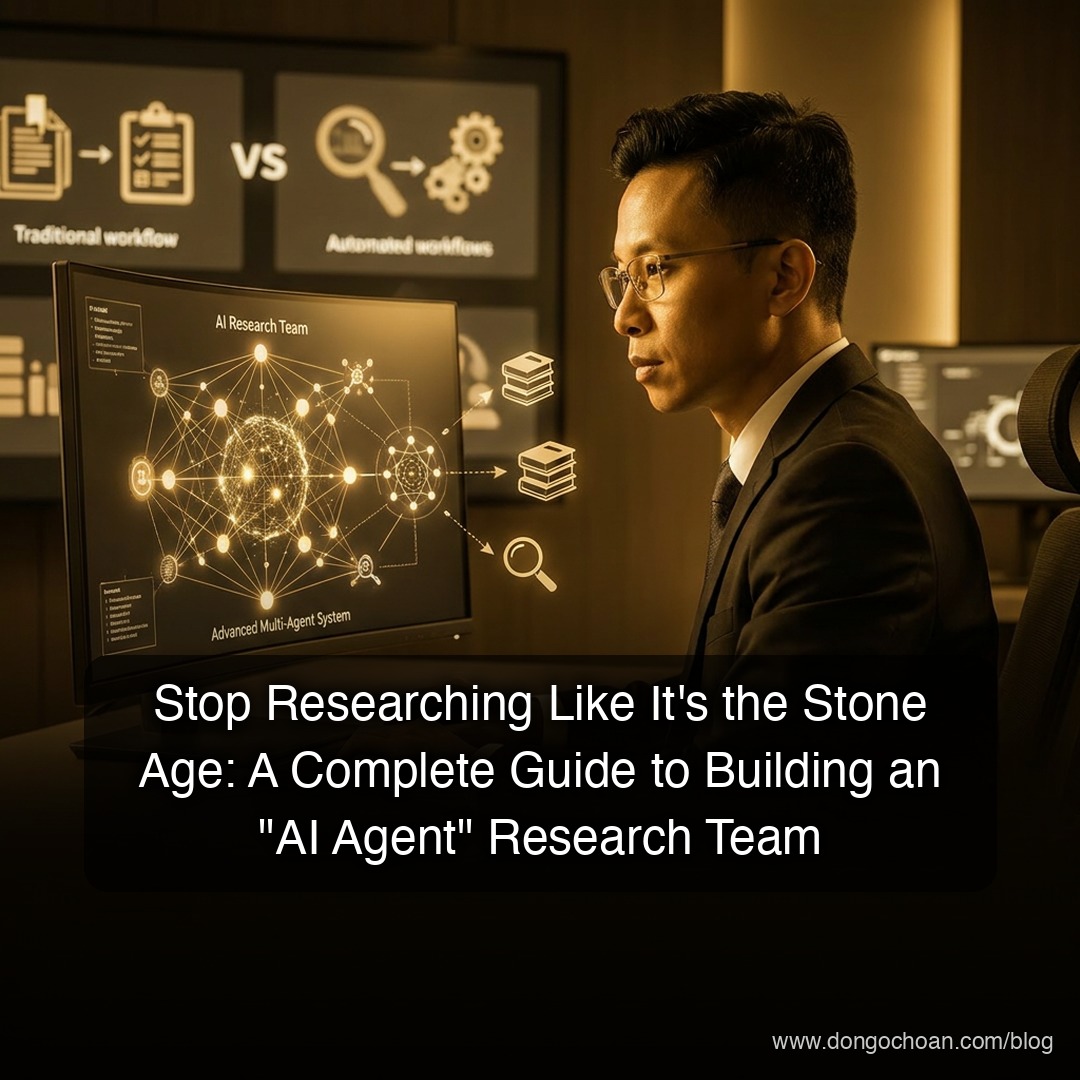 Đừng làm Research như "thời đồ đá" nữa: Hướng dẫn xây dàn "đệ tử AI" nghiên cứu từ A-Z