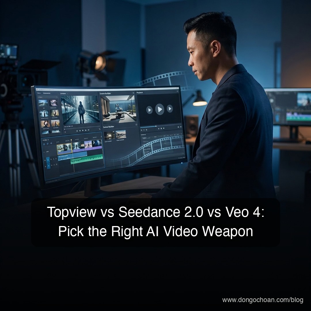 Topview AI vs. Seedance 2.0 vs. Veo 4: Chọn Đúng "Vũ Khí" Video AI Cho Mục Tiêu Của Bạn